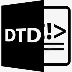 文档类型定义DTD文件格式的代码图标高清图片