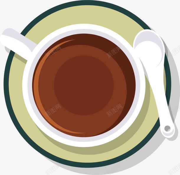 美式咖啡png免抠素材_新图网 https://ixintu.com 下午茶 勺子 手绘 杯具 碟子 美式咖啡 陶瓷