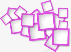 紫色边框矩形矢量图素材