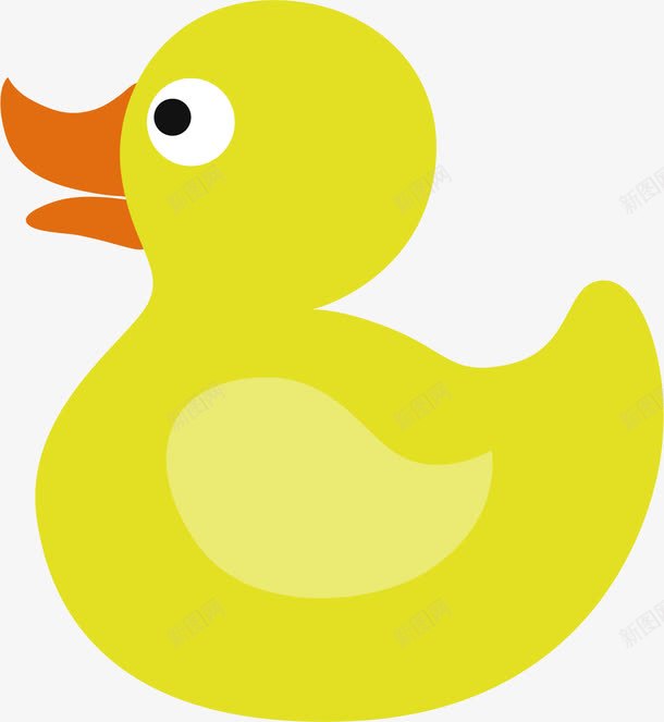 鸭子png免抠素材_新图网 https://ixintu.com 动物 卡通 扁嘴 手绘 水彩 翅膀 鸭子 鸭子头像 黄色