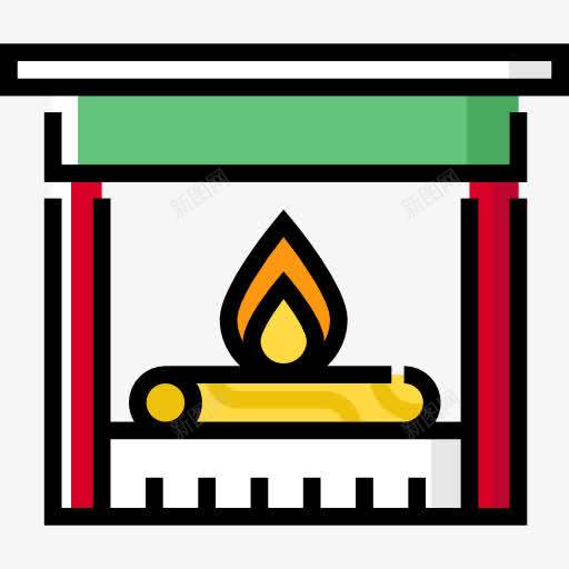 壁炉图标png_新图网 https://ixintu.com 冬季温暖 壁炉 客厅 家具和家居 烟囱