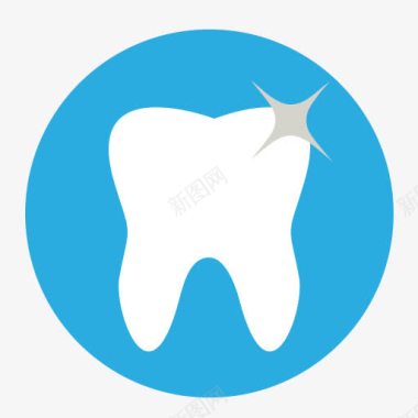 清洁牙科牙医齿牙蓝图标图标