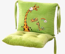加厚椅垫一体加厚保暖椅垫耍酷长颈鹿高清图片