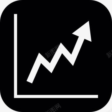 股票上升的图形图标图标
