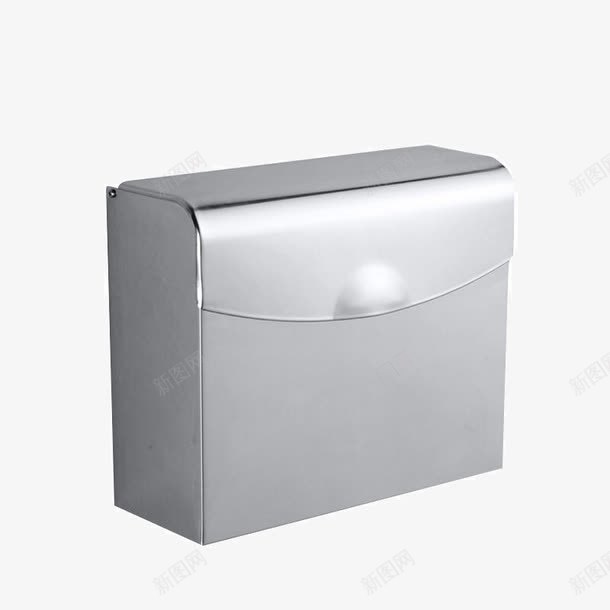 不锈钢浴室生纸盒png免抠素材_新图网 https://ixintu.com 不锈钢浴室生纸盒 产品实物 纸盒卷纸架