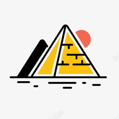 卡通棒棒哒金字塔图标图标