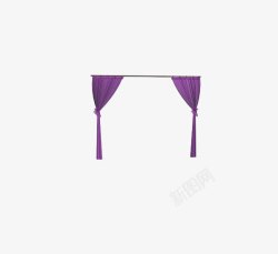 紫色窗帘素材