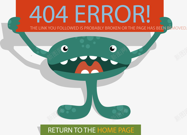 404错误矢量图ai免抠素材_新图网 https://ixintu.com 404错误 怪物背景 程序错误 矢量图