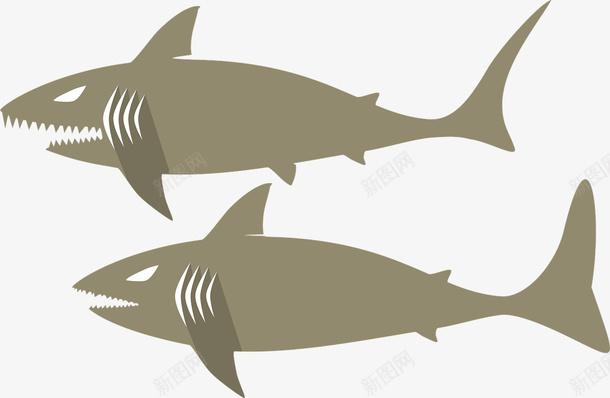 灰色的鲨鱼png免抠素材_新图网 https://ixintu.com 海洋 灰色 血腥 鲨鱼