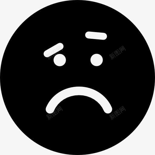 悲伤的圆角方形表情图标png_新图网 https://ixintu.com 伤心 广场 接口 脸 表情 表情符号的方