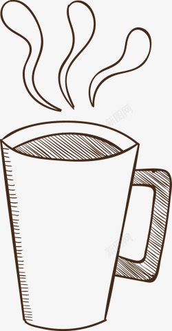 手绘的水杯素材