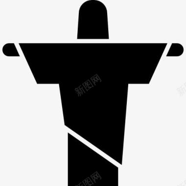 基督救世主巴西雕塑图标图标