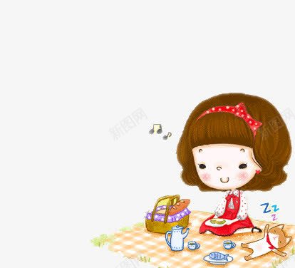 可爱的少妇png免抠素材_新图网 https://ixintu.com 卡通 可爱 少妇 美好