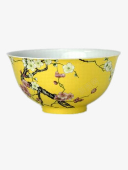 黄色瓷碗素材