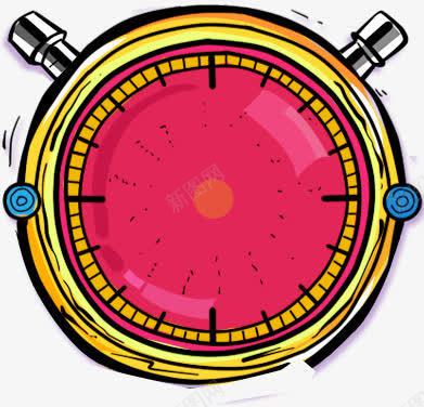 卡通红色秒表png免抠素材_新图网 https://ixintu.com 卡通 秒表 红色
