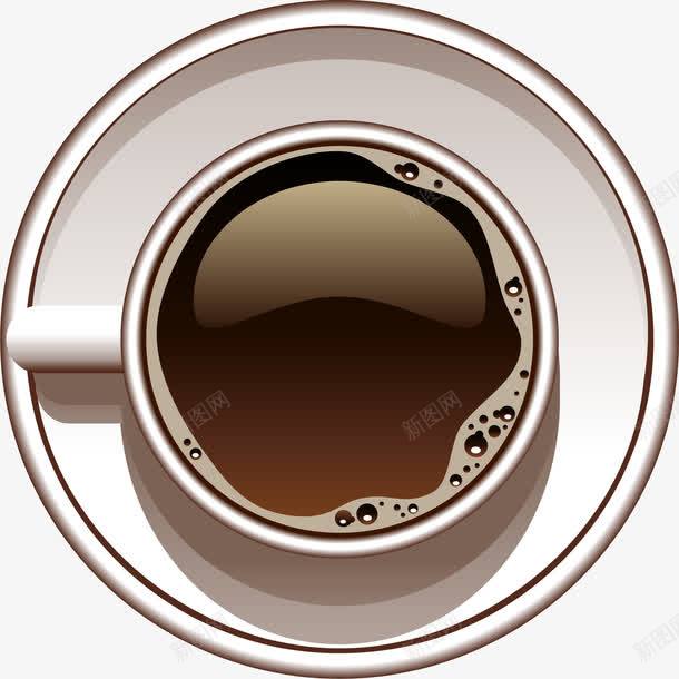 手绘褐色咖啡盘子杯子png免抠素材_新图网 https://ixintu.com 咖啡 手绘 杯子 盘子 褐色