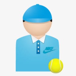 人网球网球运动员图标高清图片
