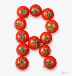 字母西红柿西红柿字母装饰高清图片