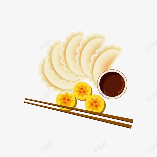 中国美食饺子png免抠素材_新图网 https://ixintu.com 中国美食 矢量素材 饺子