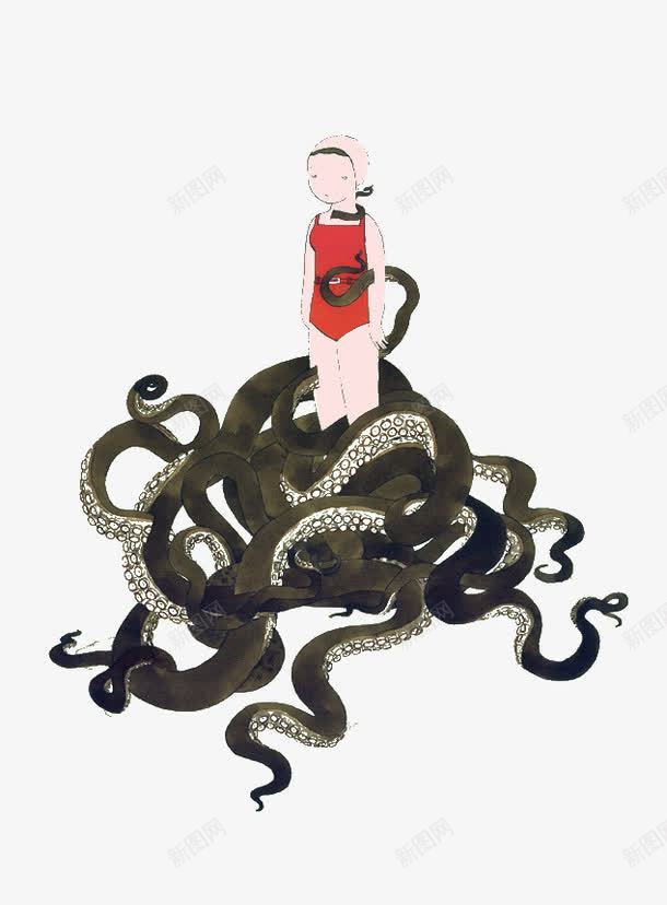 毒蛇中的男孩png免抠素材_新图网 https://ixintu.com 危险 毒蛇 爬行 蟒蛇