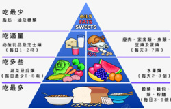 蓝色食物金字塔素材
