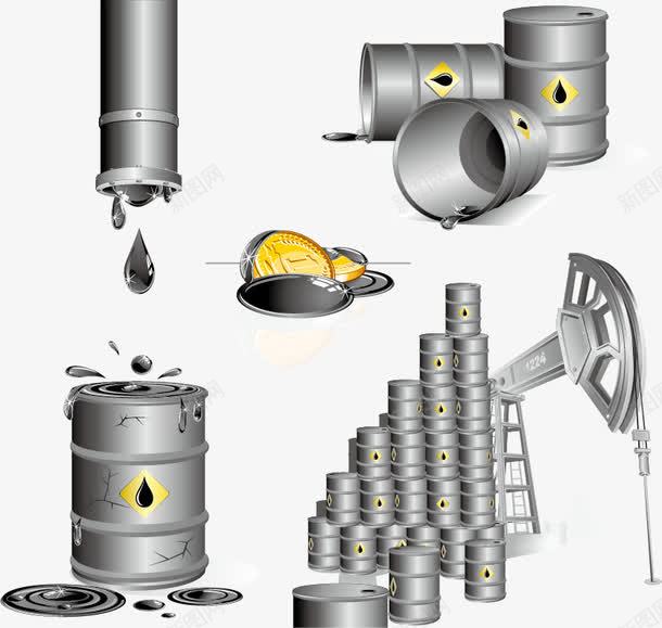 石油开采png免抠素材_新图网 https://ixintu.com 抽油机 油桶 石油 自然资源 输油管