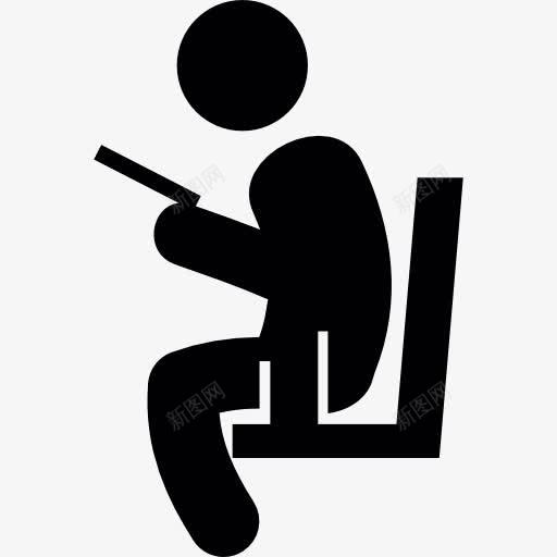 坐的人阅读图标png_新图网 https://ixintu.com 人 坐在座位上 读者 阅读