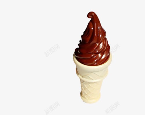美味甜筒png免抠素材_新图网 https://ixintu.com 冰淇淋 巧克力 棕色 甜筒