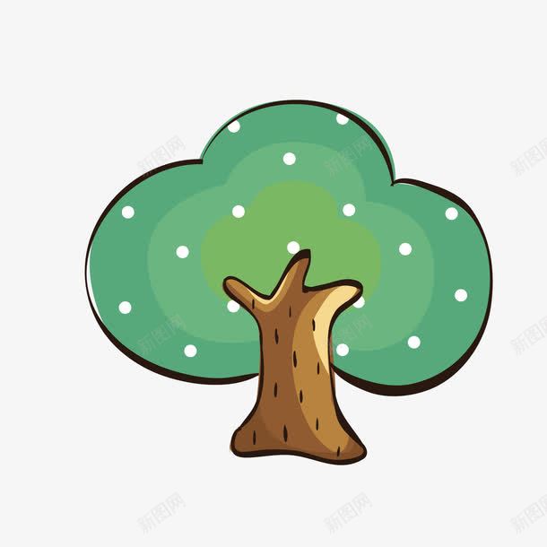 卡通树纹理笔刷png免抠素材_新图网 https://ixintu.com 卡通 树 树笔刷 绿色 远点