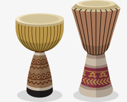 图腾刺绣非洲鼓素材