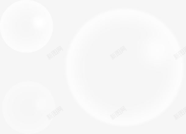 卡通白色圆形气泡背景png免抠素材_新图网 https://ixintu.com 卡通 圆形 气泡 白色 背景