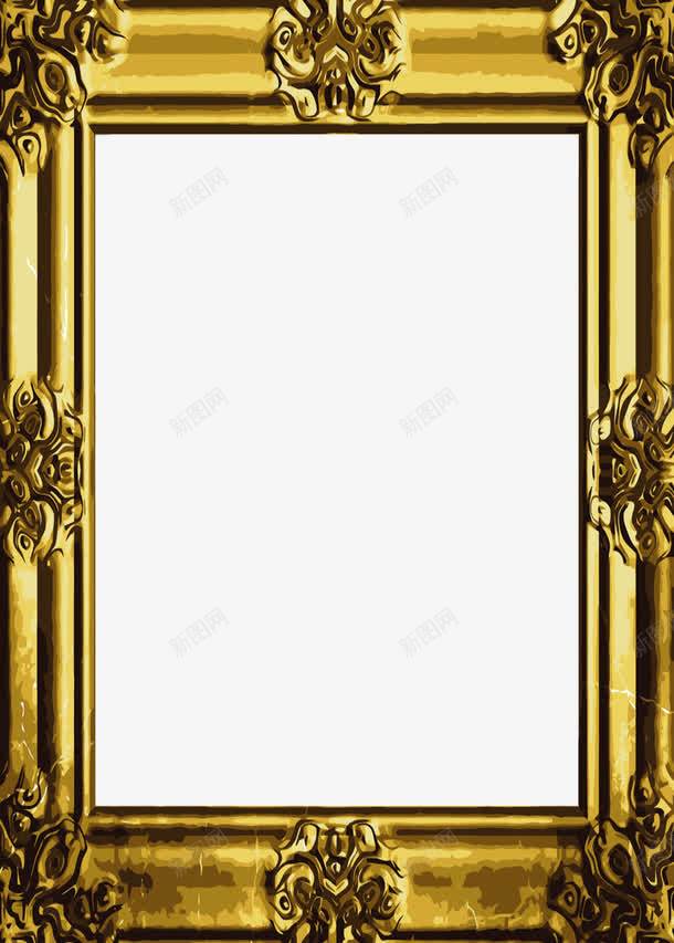 欧式金色花纹相框png免抠素材_新图网 https://ixintu.com 欧式 相框 素材 花纹 金色