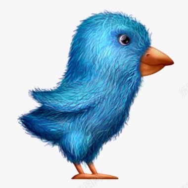 毛绒推特鸟令人惊叹的微博鸟图标图标