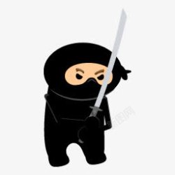 黑色忍者忍者杀手刀黑色的ninjaicons图标高清图片