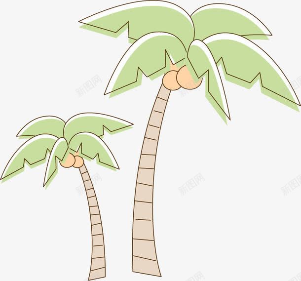 椰子树矢量图ai免抠素材_新图网 https://ixintu.com 椰子 椰子树 矢量椰子树 矢量图