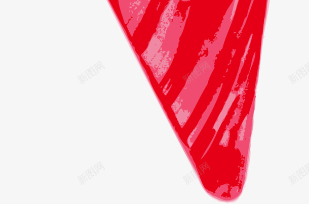 手绘红色冰激淋png免抠素材_新图网 https://ixintu.com 冰激淋 唯美 小清新 手绘 水彩 渐变 红色 美食