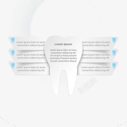 牙齿信息图表素材