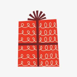 红色长方形礼物盒素材