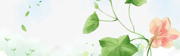 花与绿叶png免抠素材_新图网 https://ixintu.com 中国风 水墨画 设计背景素材