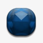 蓝色方形宝石素材