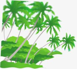 植物卡通手绘椰子树素材