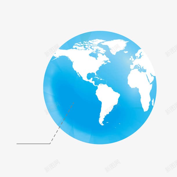 蓝色地球分析png免抠素材_新图网 https://ixintu.com ppt 分析 商务 圆形 地球 科技 蓝色 虚线