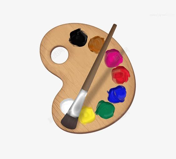 彩色滑板png免抠素材_新图网 https://ixintu.com 水墨画板 水彩 画板装饰 画笔 绘画