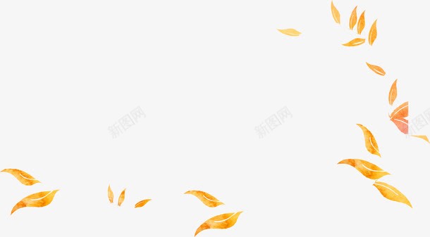 黄色漂浮成熟树叶png免抠素材_新图网 https://ixintu.com 成熟 树叶 漂浮 黄色