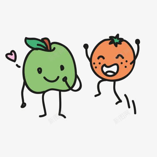 苹果和橘子的爱情png免抠素材_新图网 https://ixintu.com 情侣 橘子 爱情 苹果 苹果和橘子的爱情