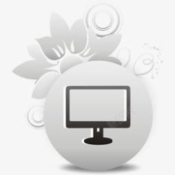 显示屏边框花纹圆形边框显示屏图标高清图片