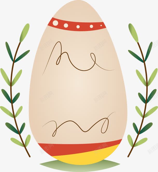 卡通鸡蛋叶子装饰图案png免抠素材_新图网 https://ixintu.com 卡通 叶子 装饰图案 鸡蛋
