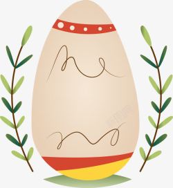 卡通鸡蛋叶子装饰图案素材