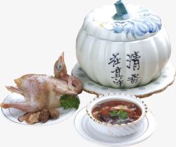 兰豆珍菌珍菌煨鸡高清图片