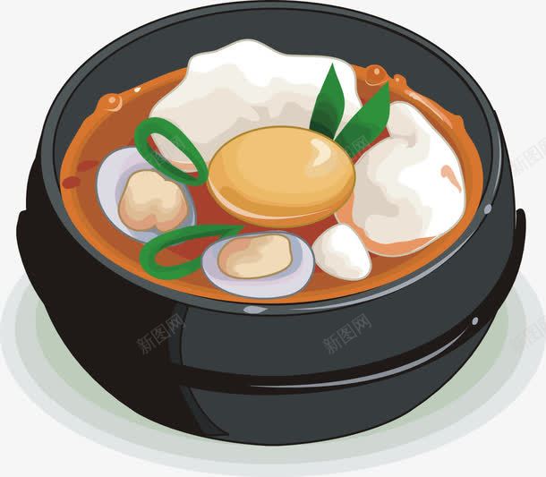 卡通砂锅食物png免抠素材_新图网 https://ixintu.com 卡通 砂锅 美味 食物